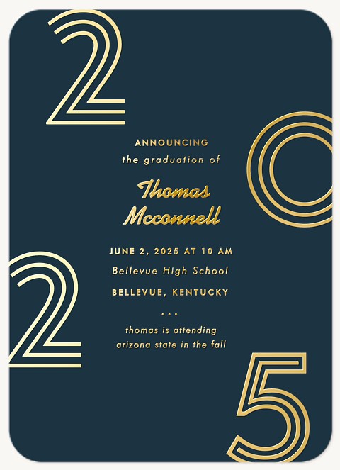 Inline Year Graduation Invitations