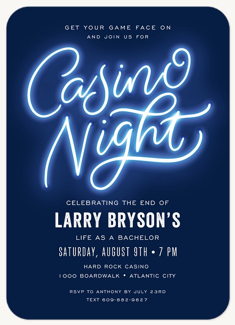 Neon Night Party Invitations