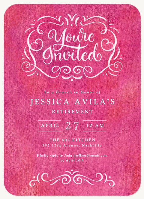 Pink Sunset Party Invitations