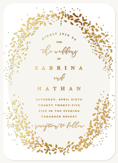Delicate Wreath Wedding Invitations
