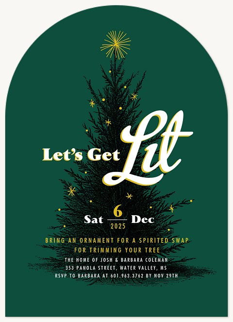 Get Lit Holiday Party Invitations