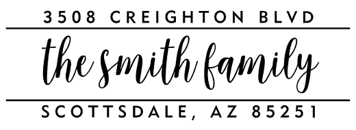 Framed Name | Custom Rubber Stamps