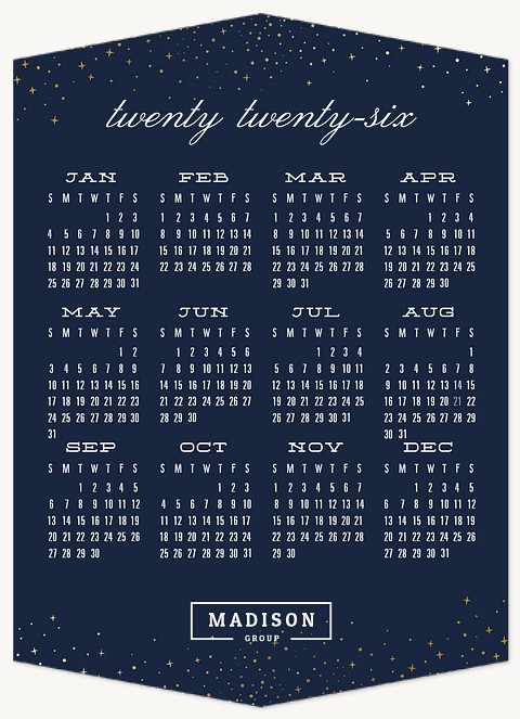 Starlit Calendar Business Holiday Cards