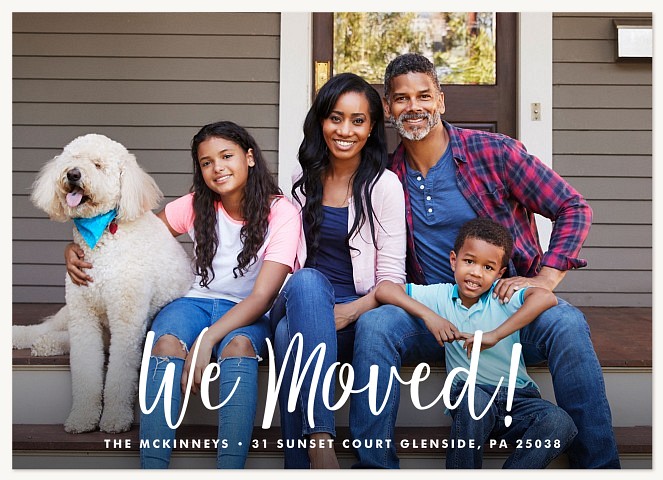 Simply Written Moving Announcements