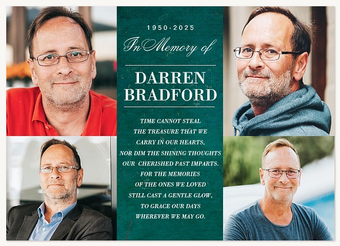 Cherished Past Memorial & Sympathy Cards