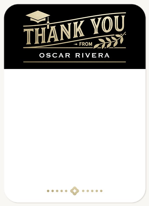 Vintage Ceremony Graduation Thank You Cards