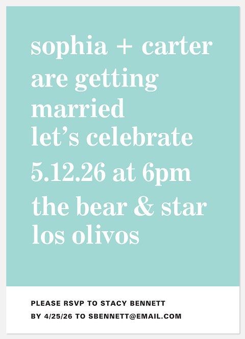 Downtown Chic Engagement Party Invitations