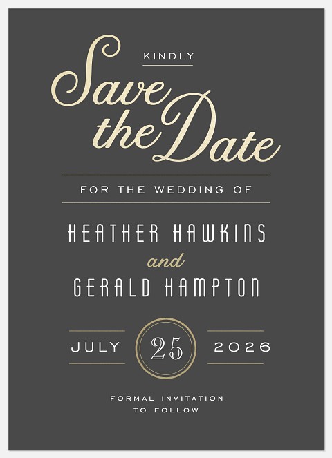 Deco Charm Save the Date Photo Cards