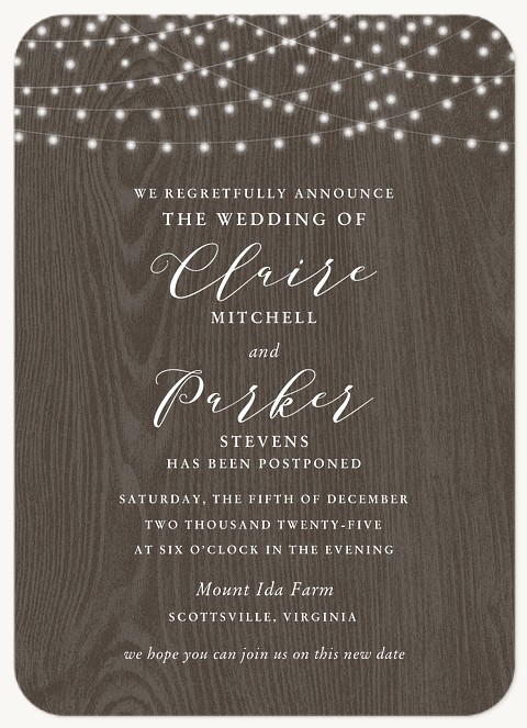 Twinkled Romance Change the Date Cards