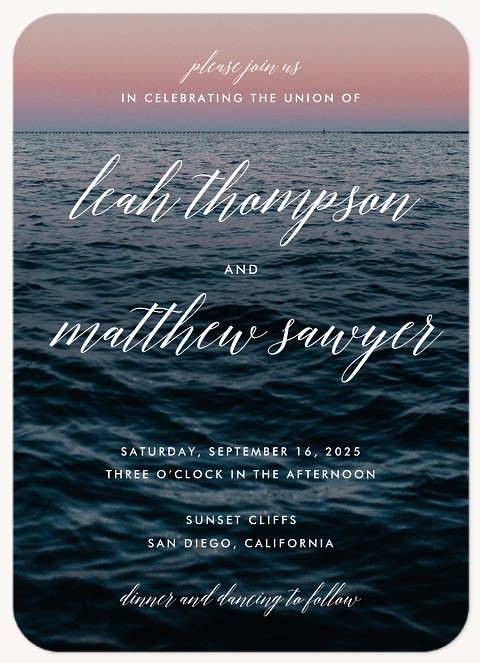 Ocean Tides Wedding Invitations