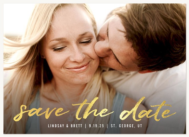 Brushed Gilding Save the Date Cards