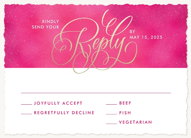 Glitz Bat Mitzvah RSVP Cards