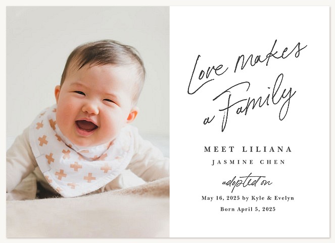 Lovingly Written Adoption Announcements