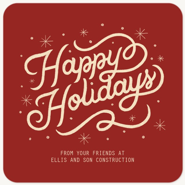 Chalk Typography Business Holiday Cards