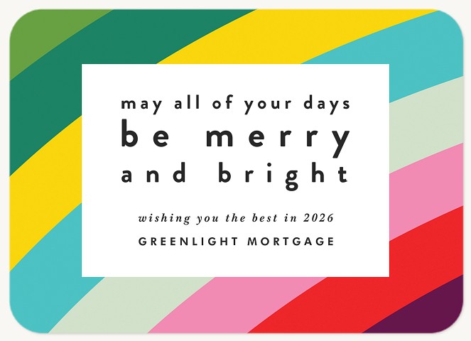Merry Rainbow Business Holiday Cards
