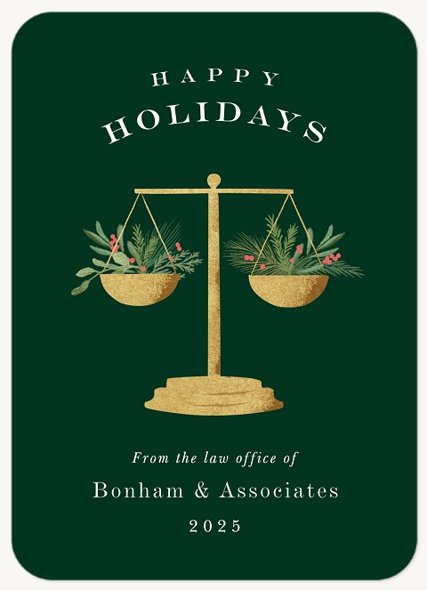 Decorated Law Business Holiday Cards