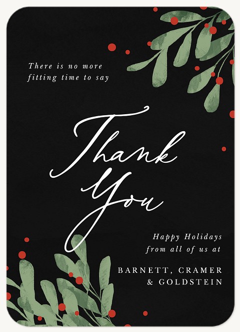 Thankful Mistletoe Business Holiday Cards