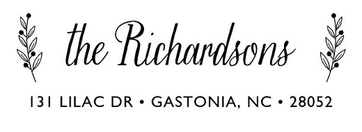 Decked with Holly | Custom Rubber Stamps