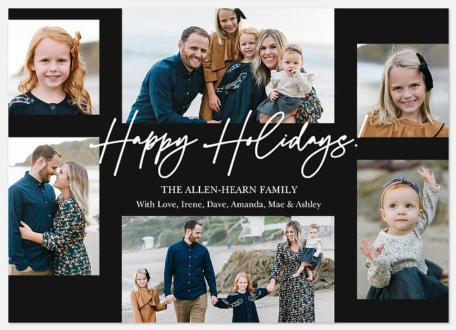 Charming Script Holiday Photo Cards