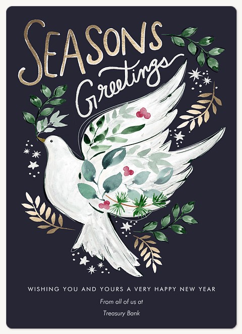 Floral Flight Holiday & Christmas Magnet Cards