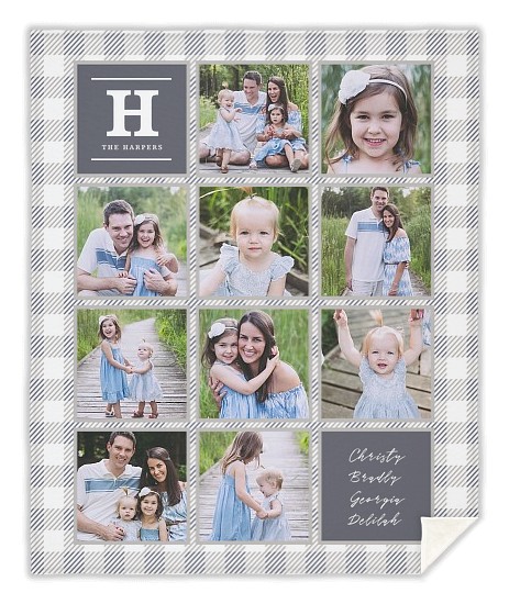 Plaid Checks Custom Blankets