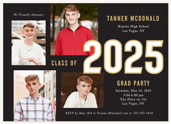 Bold & Grand Graduation Announcements