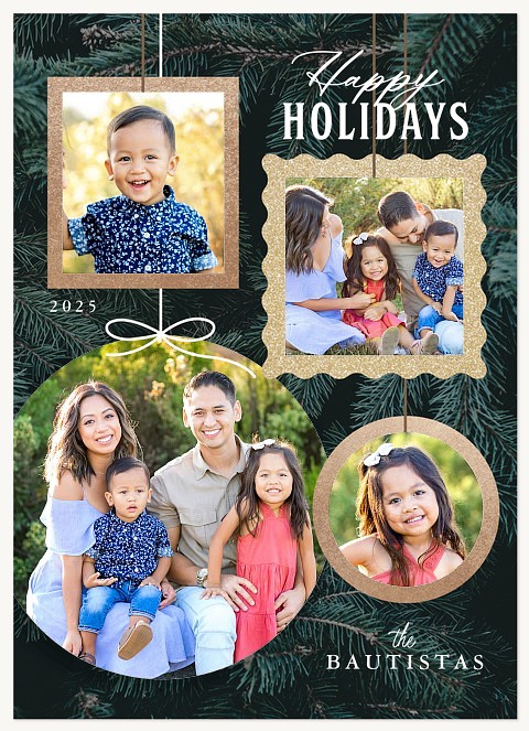 Tree Ornaments Personalized Holiday Cards