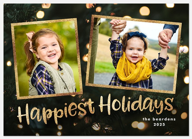 Bold Bokeh Holiday Photo Cards