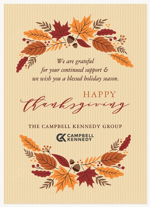 Fall Boughs Business Holiday Cards