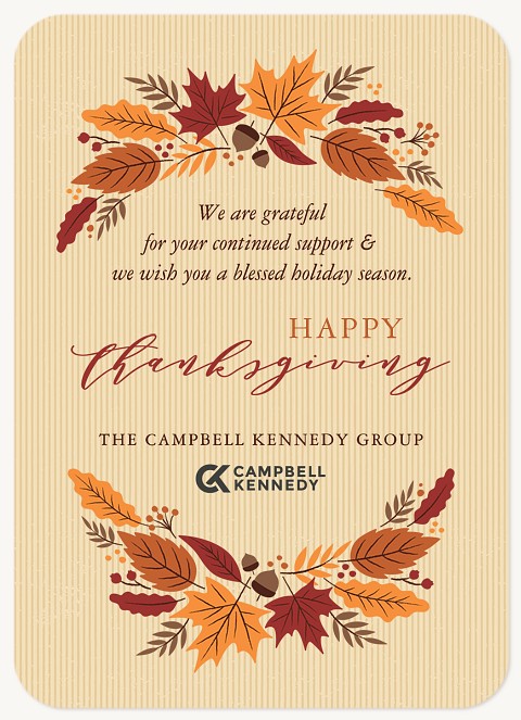 Fall Boughs Business Holiday Cards