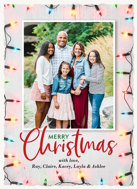 Holiday Lights Personalized Holiday Cards