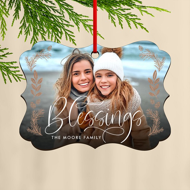 Golden Blessings Custom Ornaments
