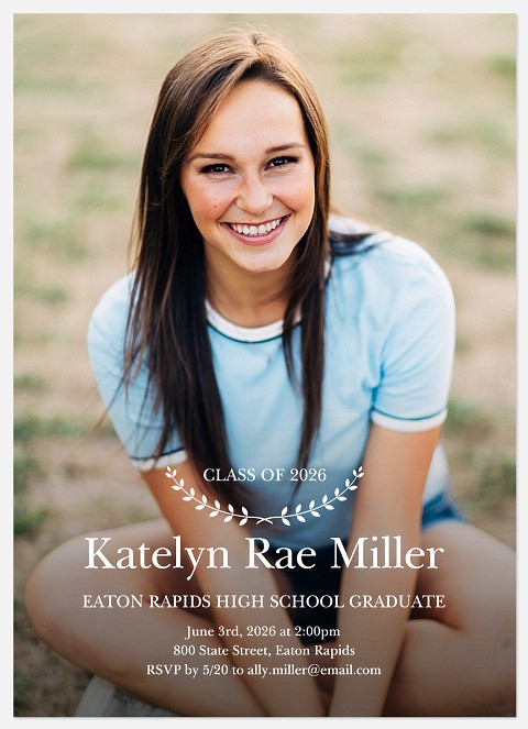 Traditional Laurels Graduation Cards