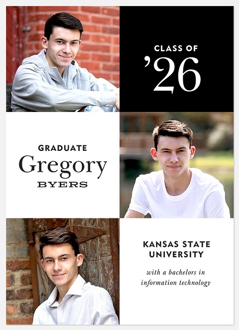 Checkered Graduation Graduation Cards