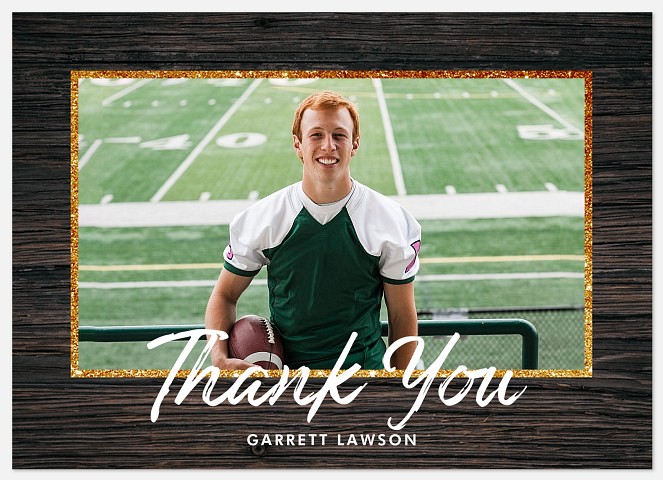 Rustic Shimmer Thank You Cards 