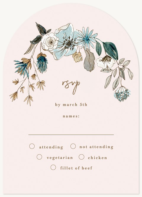 Mixed Florals Wedding RSVP Cards