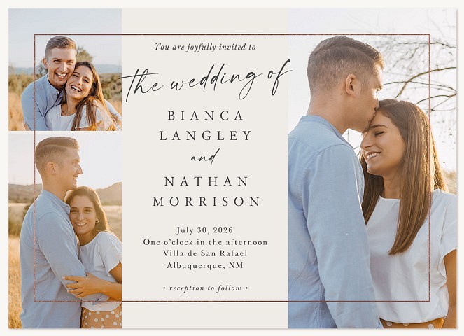 Modern Frame Wedding Invitations