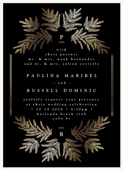 Elegant Branches Wedding Invitations