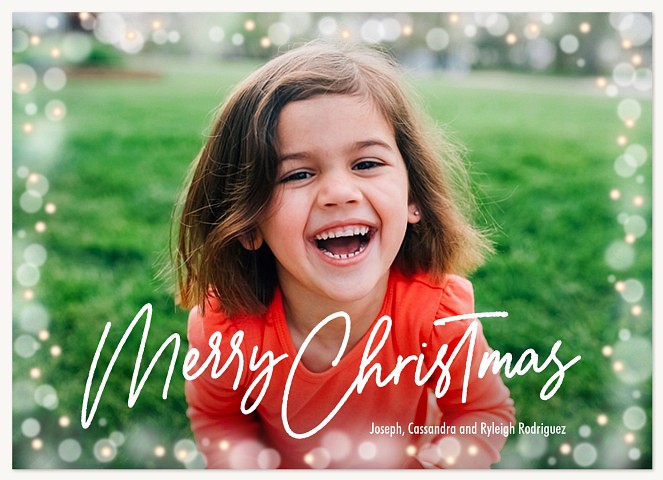 All Aglow Personalized Holiday Cards