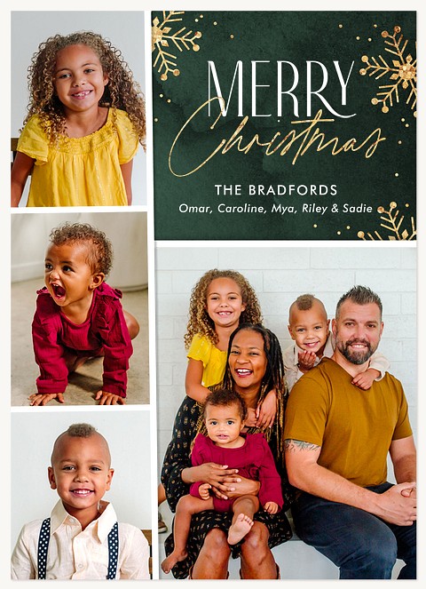 Elegant Photo Strip Personalized Holiday Cards