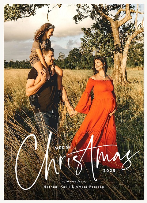 Merry Upward Personalized Holiday Cards