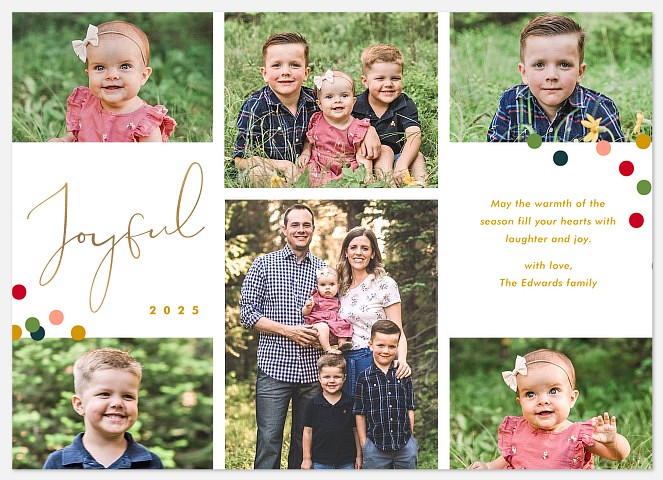 Colorful Charm Holiday Photo Cards