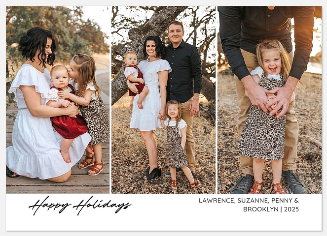 Classic Trio Holiday Photo Cards