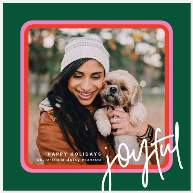 Bold Corners Holiday Photo Cards
