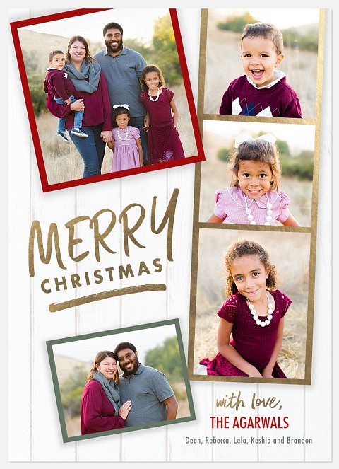 Multi-Color Film Strip Holiday Photo Cards