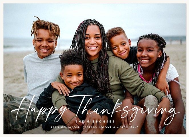 Casual Script Thanksgiving Cards