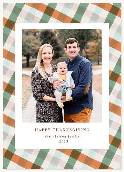 Autumn Plaid Thanksgiving Cards