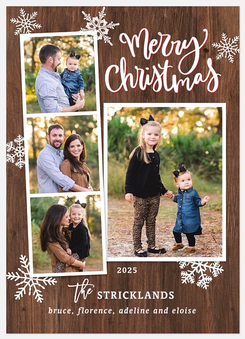 Rustic Film Strip Holiday Photo Cards