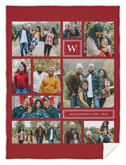 Monogram Collage Custom Blankets