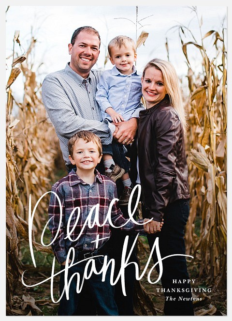 Peaceful Thanks Thanksgiving Cards